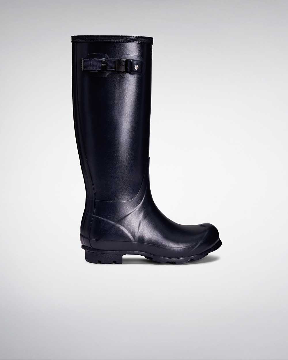 Womens Hunter Norris Field Rain Boots Navy | ZUGAQK-653